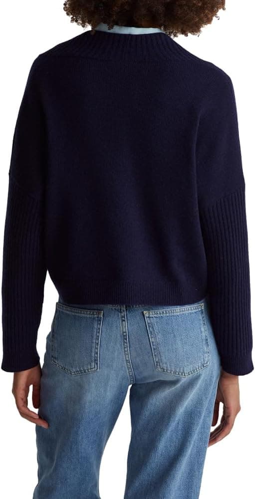 Detalle 2 de Benetton Damen Pullover V-Ausschnitt 1444d403h