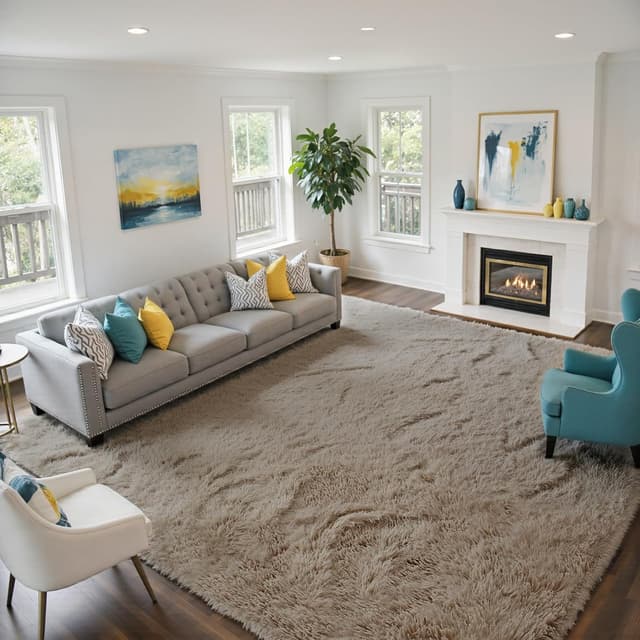 Thumbnail 1 de yongyangjuxin Fluffy Rug Shaggy Area Rug 8x10