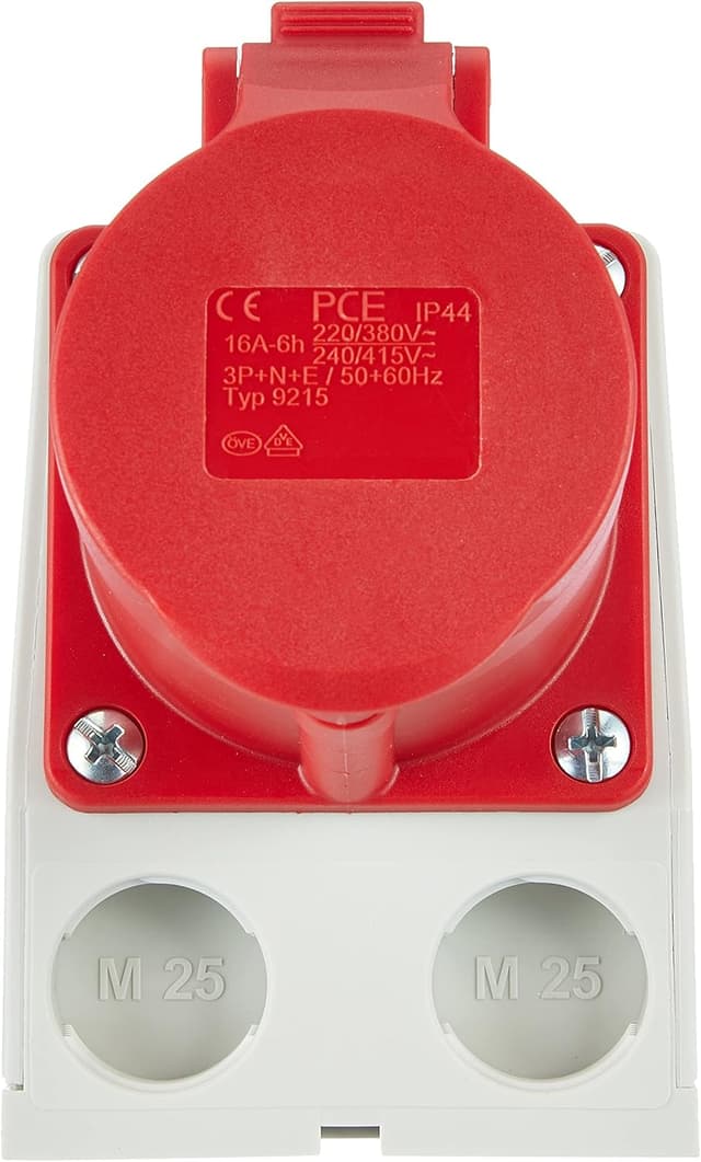 Detalle 1 de Kopp 100400005 CEE Kombiwandsteckdose (5-polig, 16A) für die Wandmontage