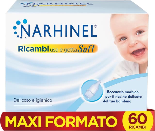 Imagen de Narhinel Maxi formato 60 ricambi per aspiratore nasale 👶 en OfertitasTOP