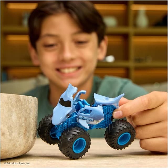 Thumbnail 1 de Monster Jam Smash & Bash Megalodon 1:64 – Monster truck riparabile per bambini dai 3 anni
