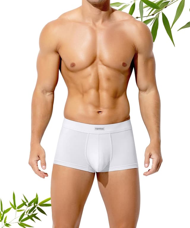 Detalle de Arjen Kroos Bambus-Boxershorts für Herren im 3er-Pack (weiche, atmungsaktive Unterwäsche)