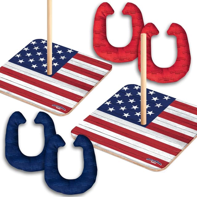 Detalle de YouTheFan Horseshoe Bags Game (Horseshoe Bag Toss Set)