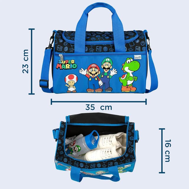 Detalle de Scooli Kinder-Sporttasche (23 x 35 x 16 cm) mit verstellbarem Schultergurt