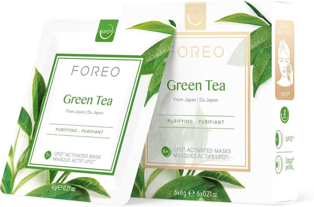 Detalle de FOREO Green Tea UFO Activated Mask 6 pack