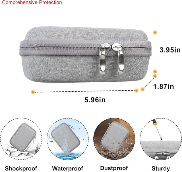 Detalle de Elonbo carrying case for HP Sprocket 2x3 portable instant photo printer (grey)