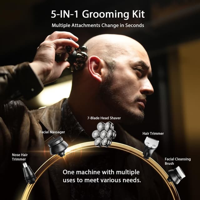 Detalle 2 de Electric Head Shavers 5 in 1 for Men