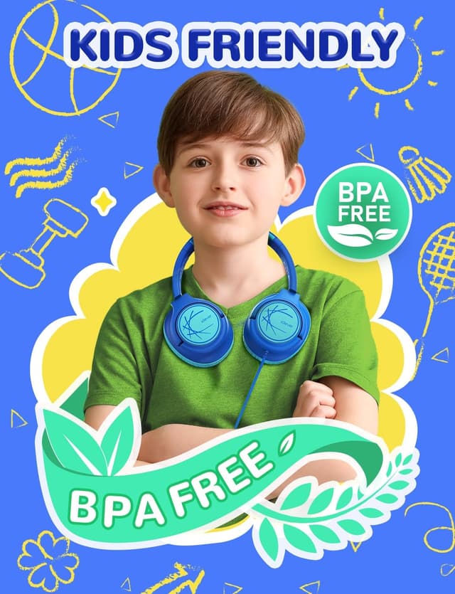 Detalle 2 de iClever Kids Headphones 85dBA volume limit