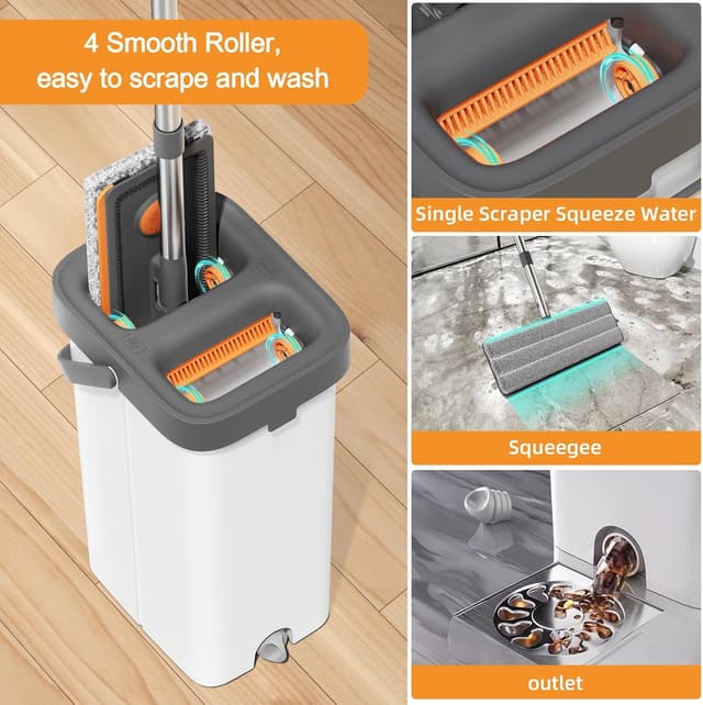 Thumbnail 3 de MUEE Flat Mop and Bucket Set with 3 Refills 🧹