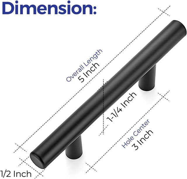 Thumbnail 2 de Ravinte 5 Inch Cabinet Pulls Matte Black Stainless Steel