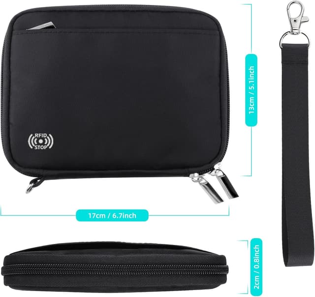 Detalle 2 de WALNEW Passport Holder Travel Wallet for 4, RFID Blocking