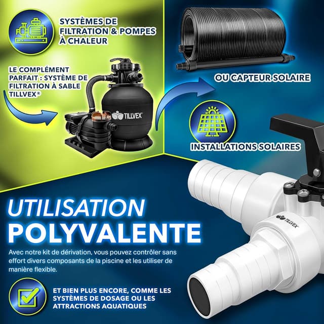 Thumbnail 5 de tillvex® Bypass Kit Piscine 12 pièces Ø 32/38 mm 🏊