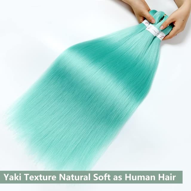 Detalle de Extension per trecce africane YDDM — pre-tese Mint da 26 pollici, 3 pack