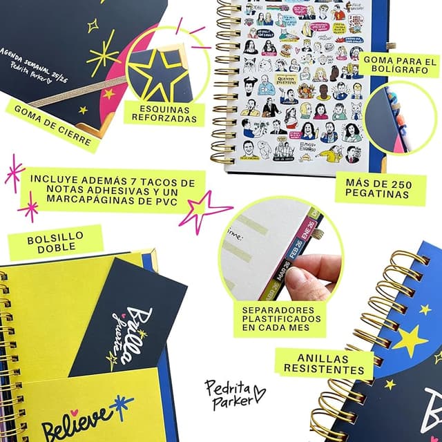 Thumbnail 5 de Pedrita Parker Agenda escolar A5 120gr 2025-2026