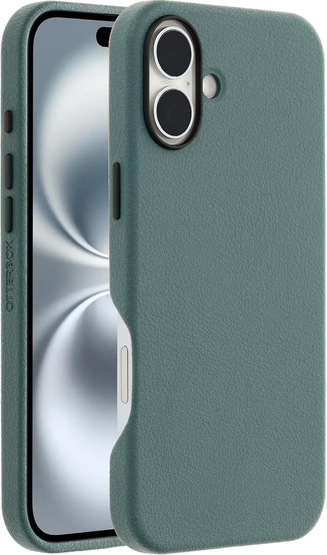 Detalle de Otterbox Symmetry Cactus Leather MagSafe iPhone 16 Plus coque antichoc 3×