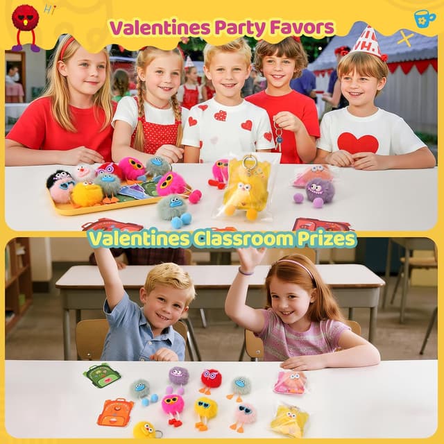 Thumbnail 1 de EFLSJIO Valentine Plush Keychains 24 Pack