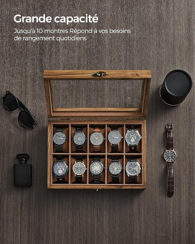 Thumbnail 2 de SONGMICS Boîte à Montres 10 Compartiments