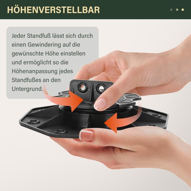 Thumbnail 3 de HERRSELSAM Stelzlager höhenverstellbar (18–30 mm) für Terrassenplatten – 50 Stück Stellfüße