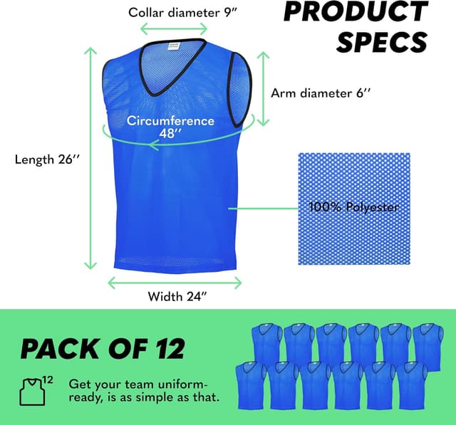 Thumbnail 4 de GSi Sports Pinnies Mesh Training Vest