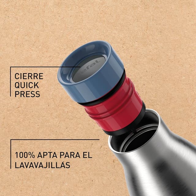 Detalle 2 de Tefal Bludrop ECO Botella de Acero Reutilizable y Hermética 🥤