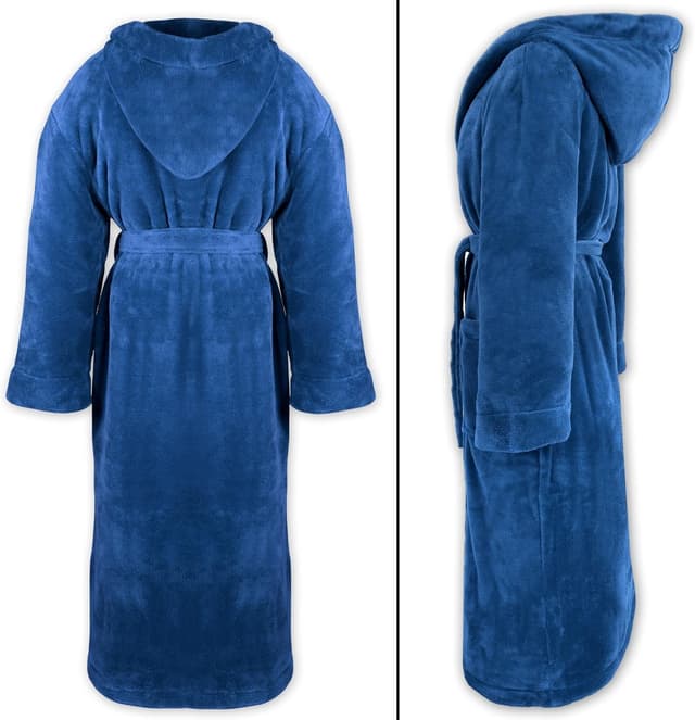 Detalle 2 de Gräfenstayn Kuschelfleece Bademantel mit Kapuze (Unisex) – Öko-Tex Standard 100, S–XXXL