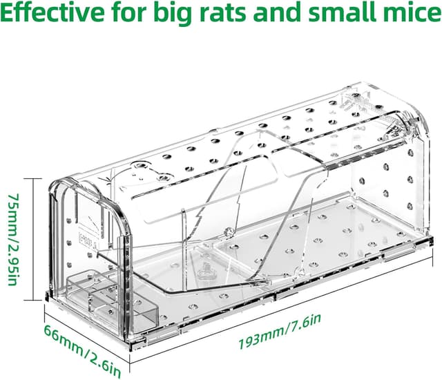 Detalle de HomeRevel humane mouse trap set for live catch
