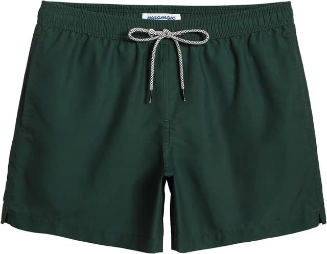 Detalle de maamgic Men’s 5-Inch Swim Trunks with Mesh Lining — Quick-Dry Swim Shorts