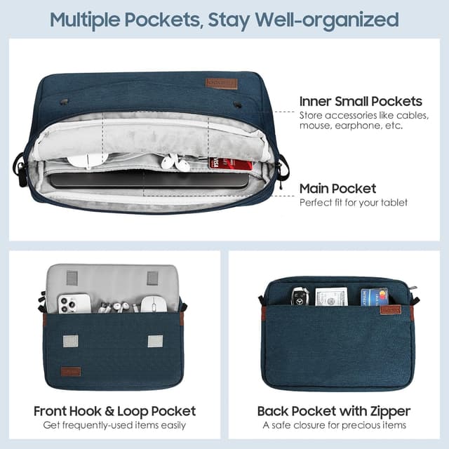 Detalle de TiMOVO Tablet Tasche 9-11 Zoll Indigo