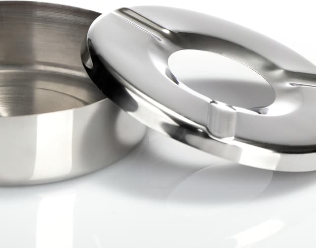 Thumbnail 6 de com-four® 3x cenicero acero inoxidable Ø 11 cm