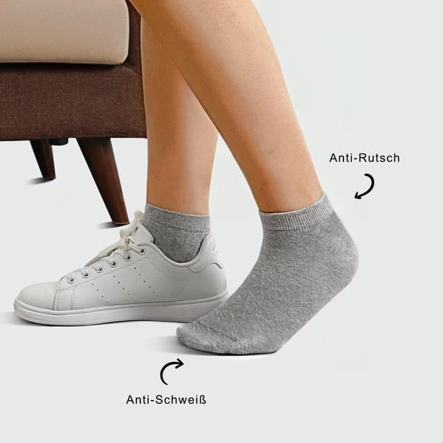 Detalle de YouShow 10 paia di calzini sportivi corti in cotone unisex