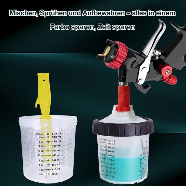 Detalle 2 de Einweg Farbmischbecher 20 Unzen 600ml Set für Spritzpistolen