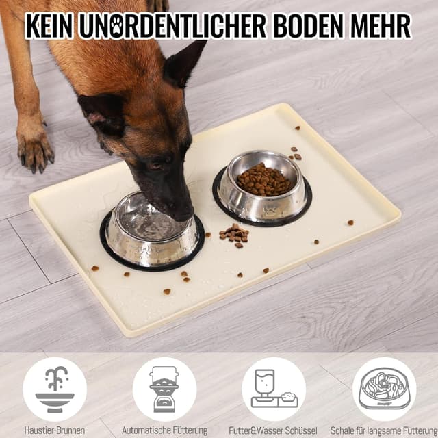 Detalle 2 de MateeyLife Silikon Napfunterlage 61x41 cm Beige