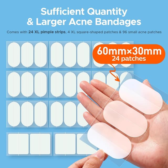 Detalle 2 de TKTK XL hydrocolloid acne patches 124 count