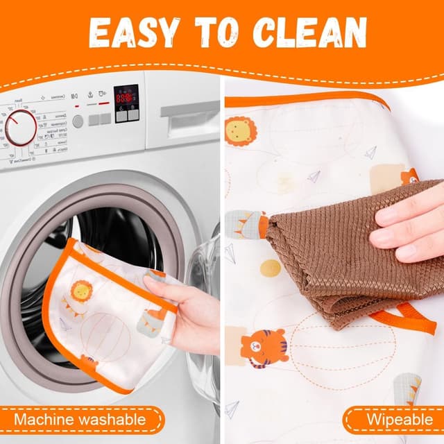 Detalle de Aolso bavaglini neonato impermeabili con tasca (set da 7) per bimbi da 6 mesi a 3 anni