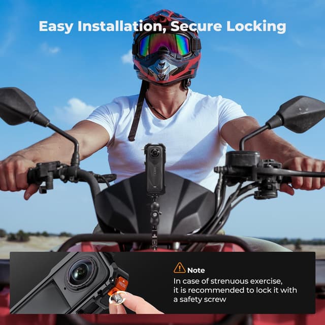 Detalle 2 de K&F CONCEPT Alloy Camera Cage for Insta360 X5 + 3-Pack Lens Protectors