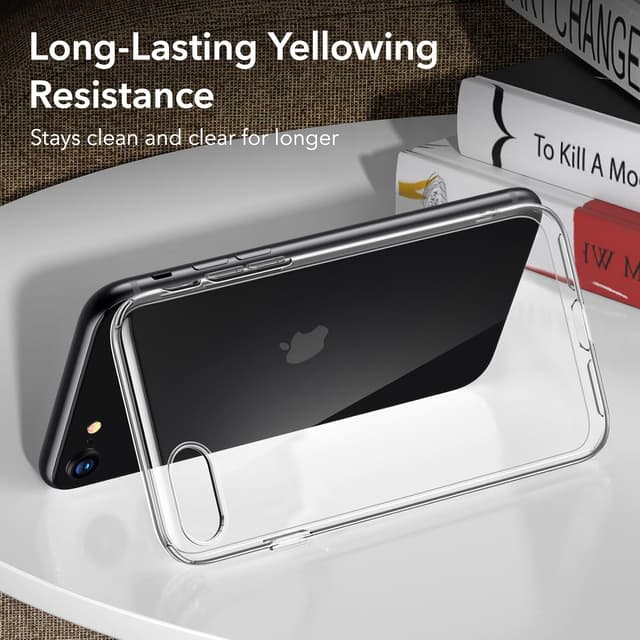 Detalle 2 de ESR Hülle für iPhone SE (2022/2020), iPhone 8 & 7 – transparente dünne TPU-Case mit erhöhter Kante
