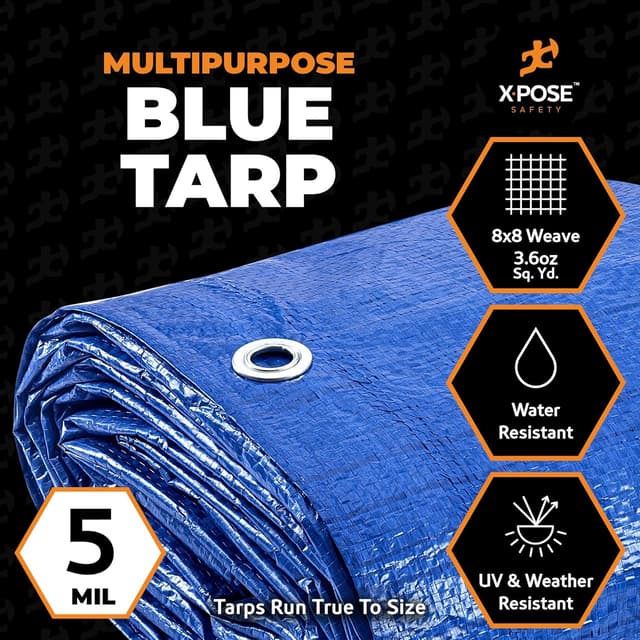 Detalle 1 de Xpose Safety Multipurpose Poly Tarp 5 x 7 5 mil