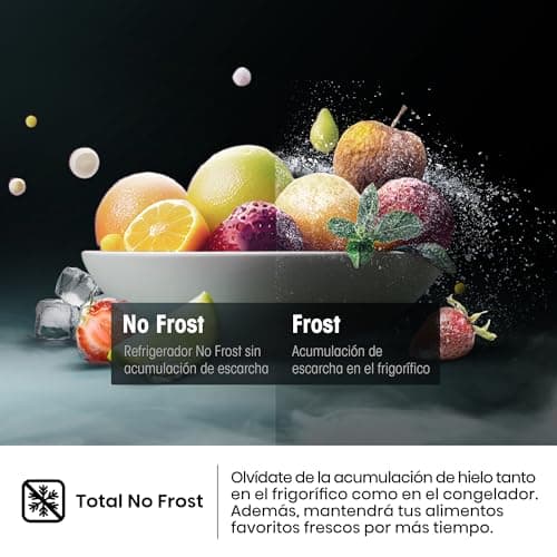 Detalle de Hisense RB329N4ACE refrigerador combinado No Frost total con puerta reversible y control táctil