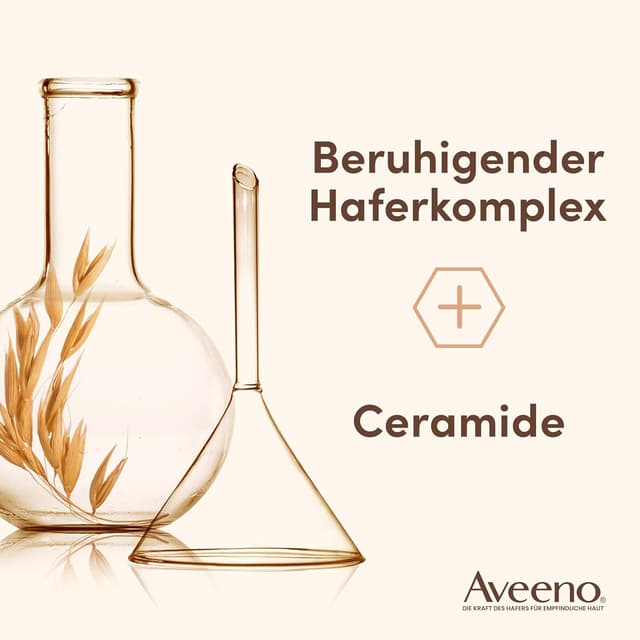 Detalle de Aveeno Dermexa vegane seifenfreie Duschcreme mit Haferkomplex – für sehr trockene, juckende & zu Ekzemen neigende Haut (300 ml)