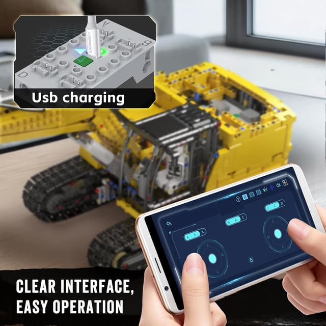 Thumbnail 5 de Mould King Excavatrice Technique pelleteuse RC