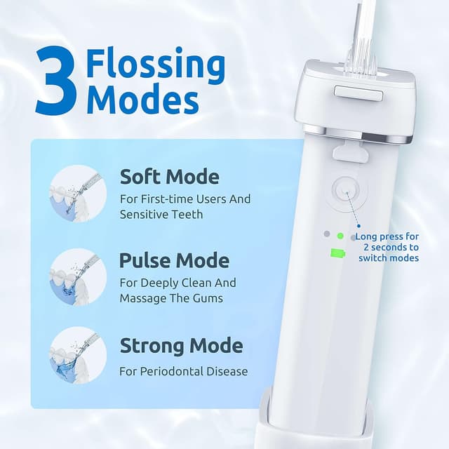 Detalle de Mini Cordless Water Flosser with 3 Modes ⚙