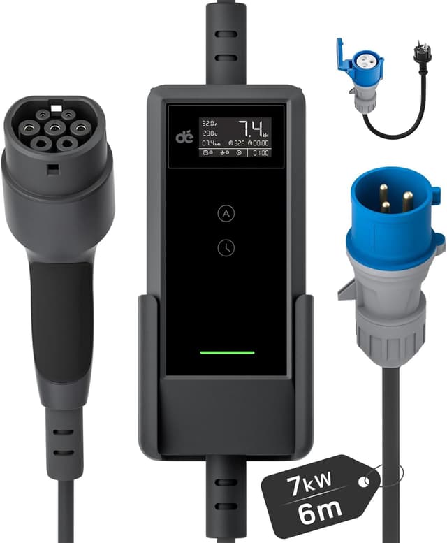 Detalle de dé Cargador Coche Eléctrico 7,4 kW