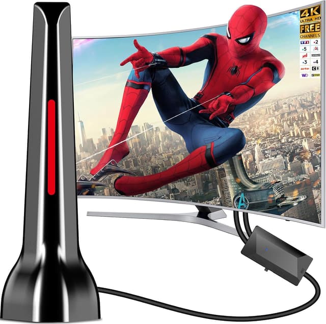 Detalle de Antenne TV intérieure TNT HD 2026 rouge