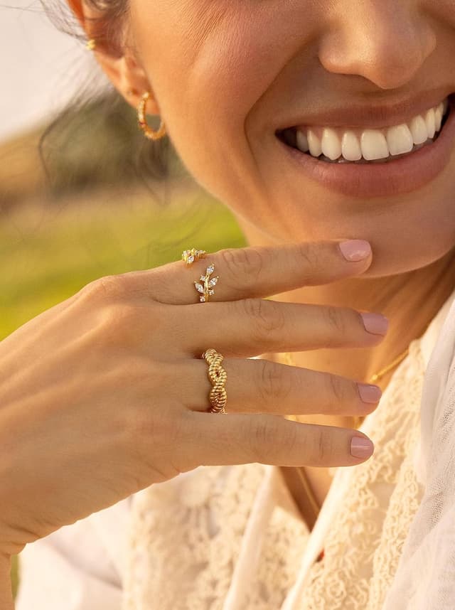 Thumbnail 3 de SINGULARU Bague Buganvilla rĂ©glable 10-16 đ