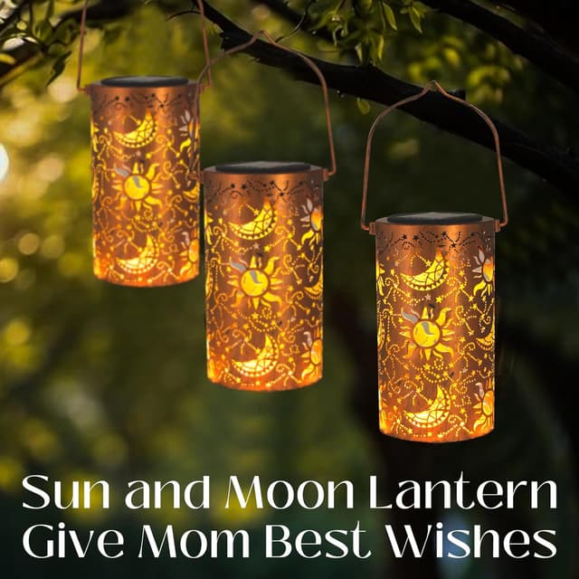 Detalle de TickTime Solar lantern lights for gardens