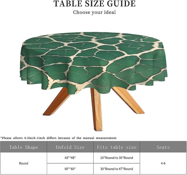 Thumbnail 3 de Artslion Round Tablecloth 60 Inch Lakes Pattern