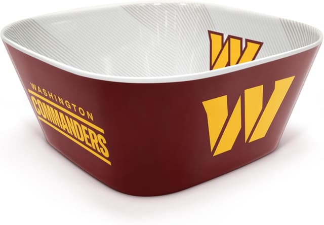 Detalle de YouTheFan NFL Officially-Licensed Large Party Bowl (100% Melamine, BPA-Free) for Game Day Snacks