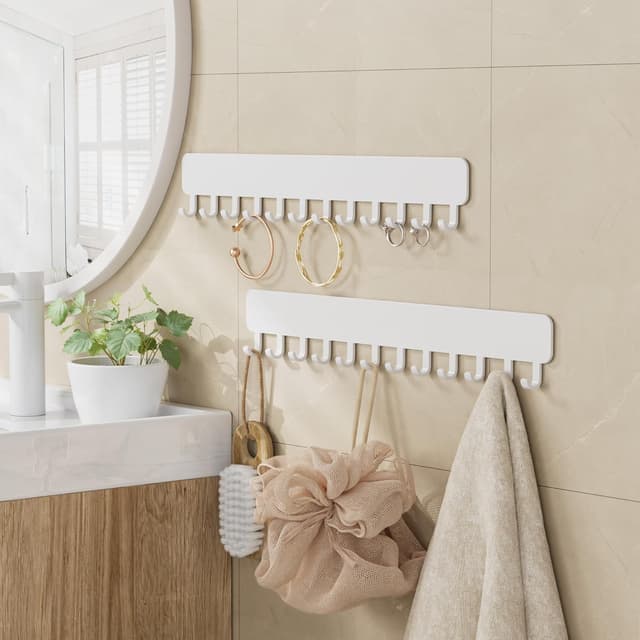 Thumbnail 5 de Josmimic Organizzatore gioielli parete 2 pz bianco