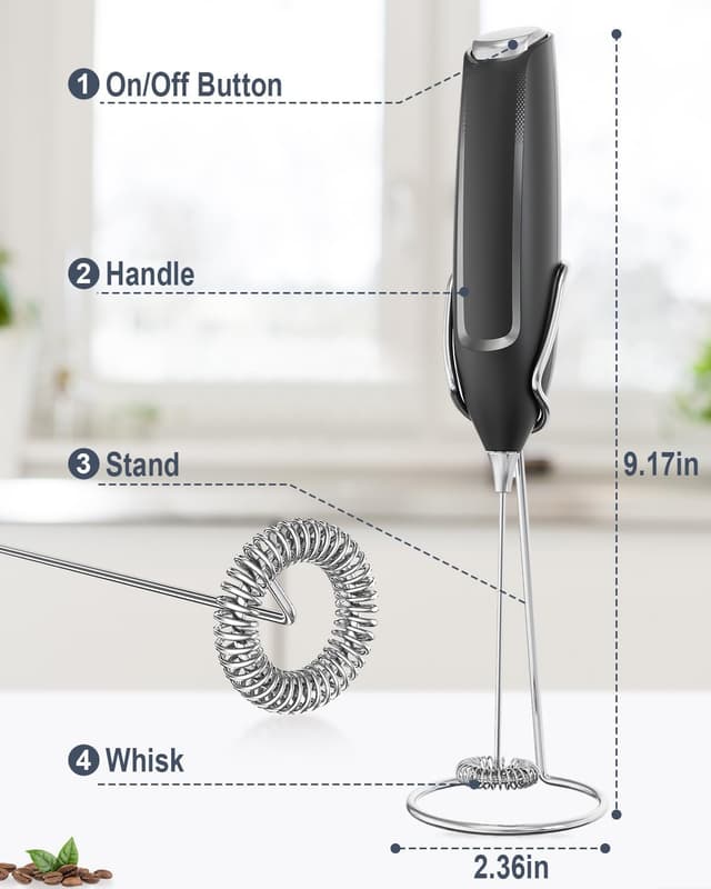 Thumbnail 5 de Milk Frother Handheld with Stand
