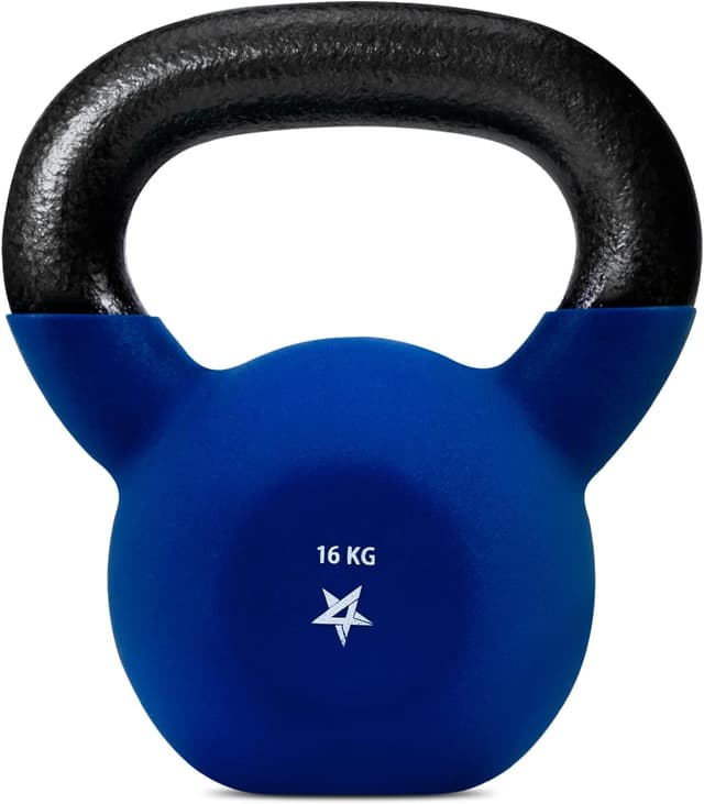 Detalle de Yes4All kettlebell in ghisa 2–20 kg con rivestimento in neoprene multicolore